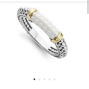 LAGOS Silver and Gold Beaded Ring